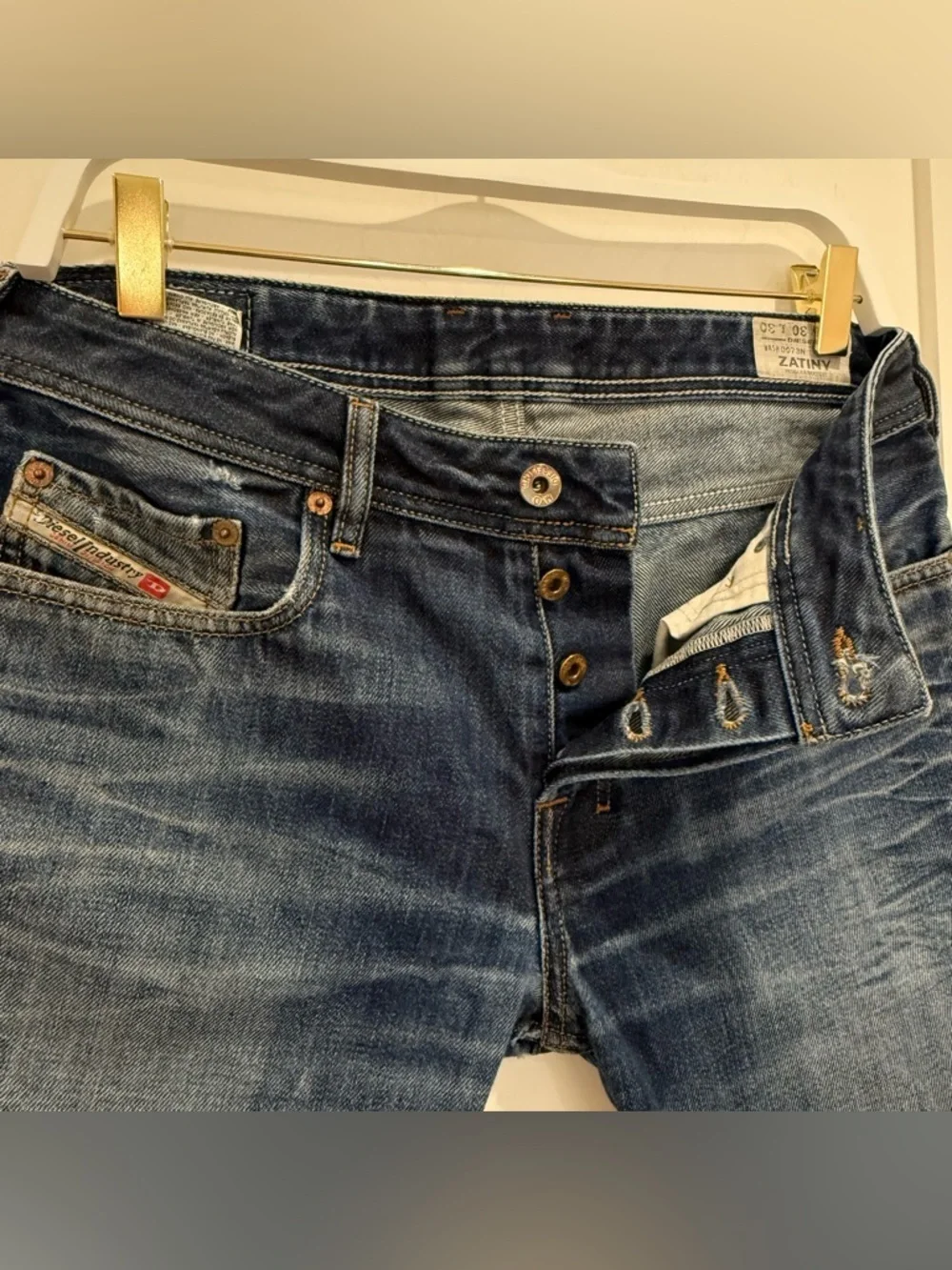 Y2K Diesel Bermuda Shorts Size 30 Upcycled Denim Grunge Streetwear Festival Cool